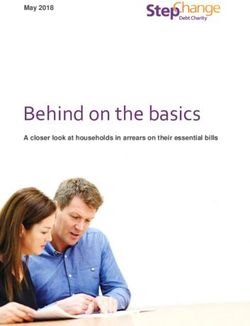Behind on the basics - May 2018 - A closer look at households in arrears on their essential bills - StepChange