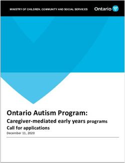 Ontario Autism Program: Caregiver-mediated early years programs Call for applications December 11, 2020