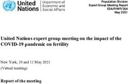 United Nations expert group meeting on the impact of the COVID-19 pandemic on fertility - New York, 10 and 11 May 2021 (Virtual meeting)