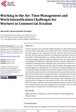 Working in the Air: Time Management and Work Intensification Challenges for Workers in Commercial Aviation