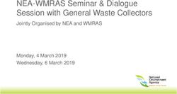 NEA-WMRAS Seminar & Dialogue Session with General Waste Collectors - Jointly Organised by NEA and WMRAS Monday, 4 March 2019 Wednesday, 6 March 2019