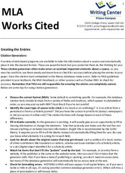 MLA Works Cited - Collin College