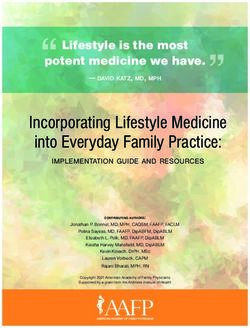 Incorporating Lifestyle Medicine into Everyday Family Practice