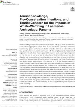 Tourist Knowledge, Pro-Conservation Intentions, and Tourist Concern for the Impacts of Whale-Watching in Las Perlas Archipelago, Panama