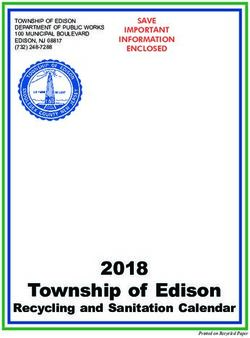 Township of Edison 2018 Recycling and Sanitation Calendar