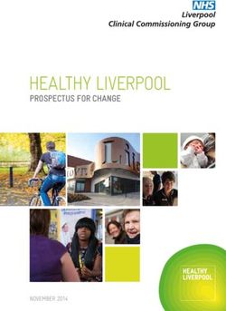 HEALTHY LIVERPOOL PROSPECTUS FOR CHANGE - NOVEMBER 2014