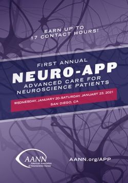 FIRST ANNUAL NEUROSCIENCE PATIENTS - WEDNESDAY, JANUARY 20-SATURDAY, JANUARY 23, 2021 - American Association of Neuroscience Nurses