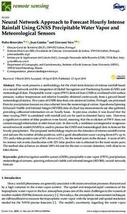 Neural Network Approach to Forecast Hourly Intense Rainfall Using GNSS Precipitable Water Vapor and Meteorological Sensors - MDPI