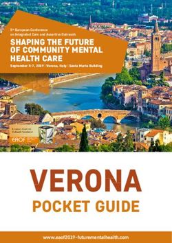 VERONA POCKET GUIDE - SHAPING THE FUTURE OF COMMUNITY MENTAL HEALTH CARE - EAOF 2019