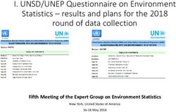 I. UNSD/UNEP Questionnaire on Environment Statistics - results and plans for the 2018 round of data collection - Fifth Meeting of the Expert Group ...