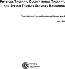 PHYSICAL THERAPY, OCCUPATIONAL THERAPY, AND SPEECH THERAPY SERVICES HANDBOOK - JUNE 2021 - TMHP