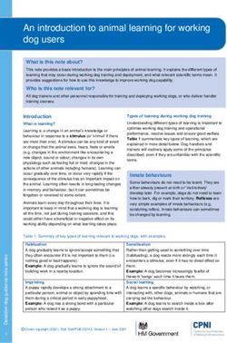 An introduction to animal learning for working dog users - CPNI