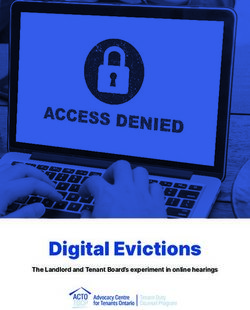 Digital Evictions The Landlord and Tenant Board's experiment in online hearings