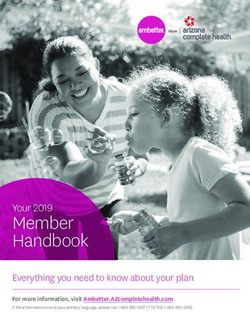 Member Handbook Your 2019 Everything you need to know about your plan - 2019 -Ambetter from Arizona Complete ...