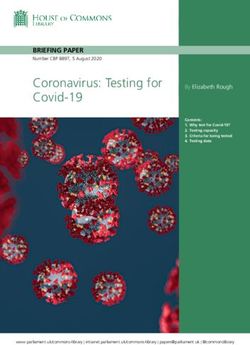 Coronavirus: Testing for Covid-19 - BRIEFING PAPER - UK Parliament