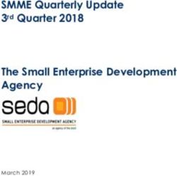 SMME Quarterly Update 3rd Quarter 2018 The Small Enterprise Development Agency - Seda