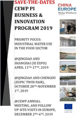 SAVE-THE-DATES CEWP PI BUSINESS & INNOVATION PROGRAM 2019 - China Europe Water Platform