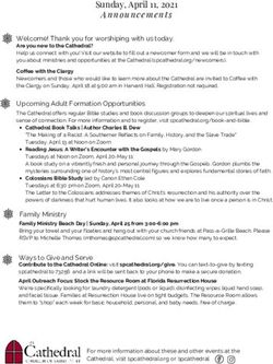 Sunday, April 11, 2021 Announcements - The Cathedral Church of ...