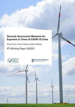 DENMARK GOVERNMENT MEASURES FOR EXPORTERS IN TIMES OF COVID-19 CRISIS - IFTI WORKING PAPER 5(2020) SONJA GERST, CHIARA HETTIG AND MARC MATHEIS