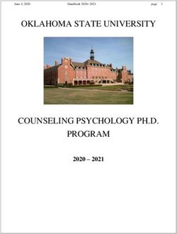 OKLAHOMA STATE UNIVERSITY - COUNSELING PSYCHOLOGY PH.D. PROGRAM 2020 2021
