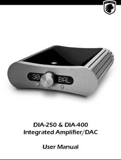 DIA-250 & DIA-400 Integrated Amplifier/DAC User Manual