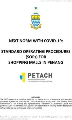 NEXT NORM WITH COVID-19: STANDARD OPERATING PROCEDURES - PETACH