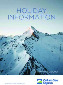 HOLIDAY INFORMATION WINTER 2020/2021 - KINDERHOTEL Zell am See