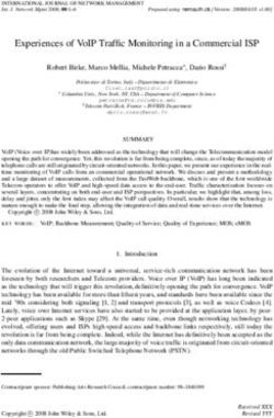 EXPERIENCES OF VOIP TRAFFIC MONITORING IN A COMMERCIAL ISP