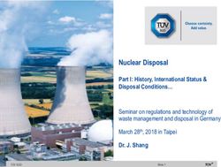Nuclear Disposal Part I: History, International Status & Disposal Conditions Dr. J. Shang