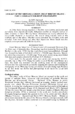 GEOLOGY OF THE WHITIANGA GROUP, GREAT MERCURY ISLAND - PART I. COROGLEN SUBGROUP STRATIGRAPHY
