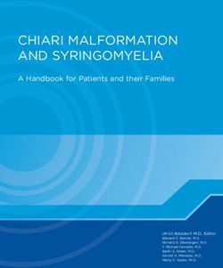 CHIARI MALFORMATION AND SYRINGOMYELIA - A Handbook for Patients and their Families - American ...