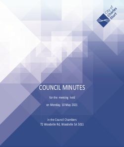 COUNCIL MINUTES for the meeting held on Monday, 10 May 2021 in the Council Chambers 72 Woodville Rd, Woodville SA 5011 - City of Charles Sturt