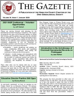 THE GAZETTE A Publication of the Hamilton County Chapter of the - Hamilton County Genealogical Society