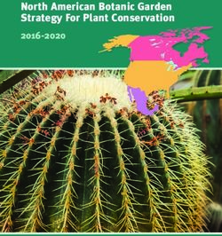 North American Botanic Garden Strategy For Plant Conservation 2016-2020
