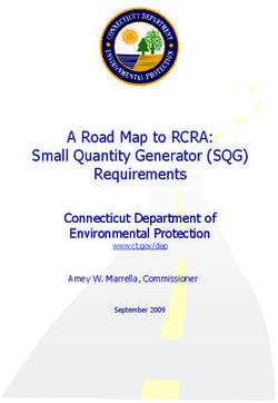 A Road Map to RCRA: Small Quantity Generator (SQG) Requirements - Connecticut Department of Environmental Protection