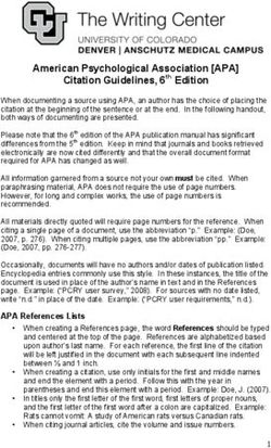 American Psychological Association Apa Citation Guidelines, 6th Edition