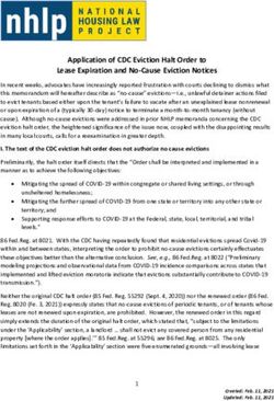 Application of CDC Eviction Halt Order to Lease Expiration and No-Cause Eviction Notices