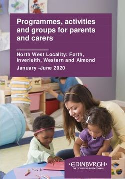 Programmes, activities and groups for parents and carers - North West Locality: Forth, Inverleith, Western and Almond January -June 2020 ...