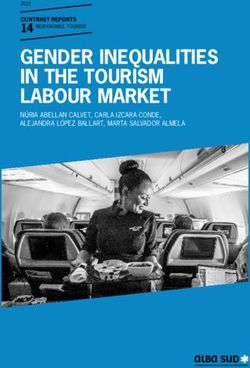 GENDER INEQUALITIES IN THE TOURISM LABOUR MARKET - 14 RESPONSIBLE TOURISM NÚRIA ABELLAN CALVET, CARLA IZCARA CONDE, ALEJANDRA LÓPEZ BALLART, MARTA ...