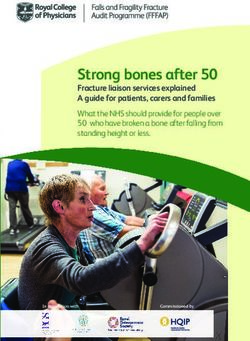 Strong bones after 50 - Fracture liaison services explained A guide for patients, carers and families What the NHS should provide for people over ...