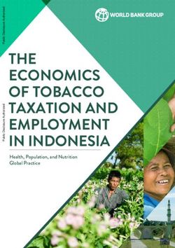 THE ECONOMICS OF TOBACCO TAXATION AND EMPLOYMENT IN INDONESIA - Health, Population, and Nutrition Global Practice - World Bank Document