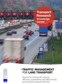 TRAFFIC MANAGEMENT FOR LAND TRANSPORT - Research to increase the capacity, efficiency, sustainability and safety of road, rail and urban ...