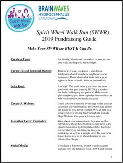 Spirit Wheel Walk Run (SWWR) - 2019 Fundraising Guide - hydrocephalus canada