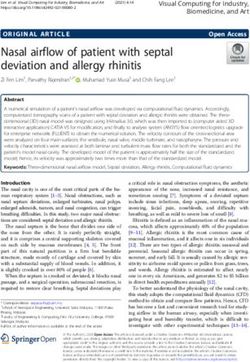 Nasal airflow of patient with septal deviation and allergy rhinitis