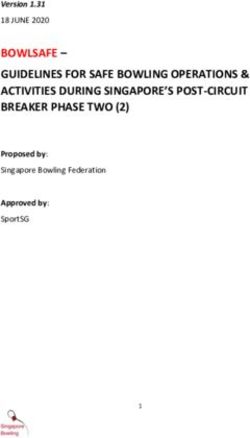 BOWLSAFE - GUIDELINES FOR SAFE BOWLING OPERATIONS & ACTIVITIES DURING SINGAPORE'S POST-CIRCUIT BREAKER PHASE TWO (2) - 18 JUNE 2020