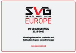 INFORMATION PACK 2021-2022 - Advancing the creation, production and distribution of sports content in Europe www.svgeurope.org - SVG Europe