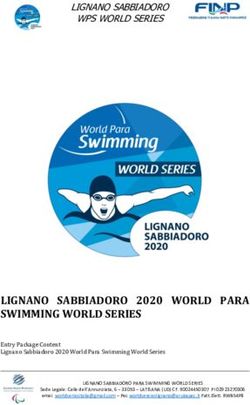 LIGNANO SABBIADORO 2020 WORLD PARA SWIMMING WORLD SERIES
