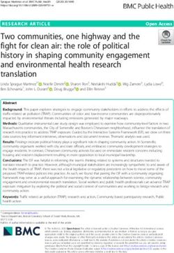 Two communities, one highway and the fight for clean air: the role of political history in shaping community engagement and environmental health ...