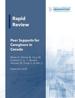 Rapid Review Peer Supports for Caregivers in Canada - Bhatia, D., Roerig, M., King, M., Carbone, S., Li, J., Morales-Vazquez, M., Purdy, S., & ...