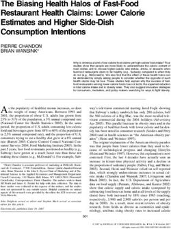 The Biasing Health Halos of Fast-Food Restaurant Health Claims: Lower Calorie Estimates and Higher Side-Dish Consumption Intentions